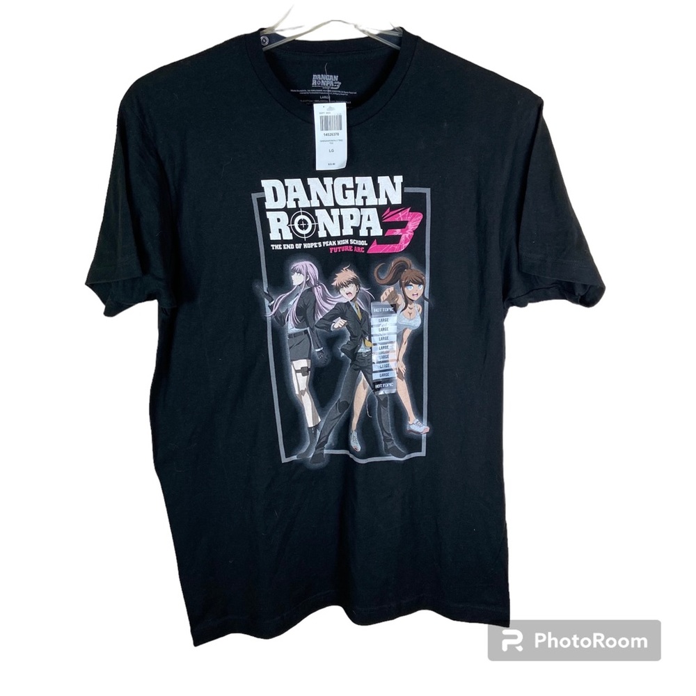 HotTopic Dangan Ronpa 3 Anime black unisex t shirt